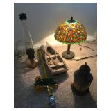 WLE132 - Tiffany Like Lamp & More Vintage Collectibles