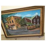 WLE136 - "Palama Street 1963" Painting By Walt Shewell - 35" x 25" x 1.5"