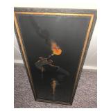 WLE148-Original Framed Painting - Fisherman Torch Fishing at Night