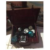 Wle150 Vintage Portable GE Mardi Gras Cinema Light w/Leather Case