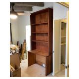 Wle162 Koa Veneer Desk & Shelf/Hutch