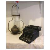 WLE166 - Vintage Royal Typewriter & Vintage Kerosene Lamp