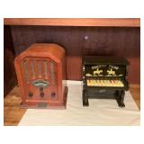 Wle177 Vintage Thomas Radio & Toy Piano