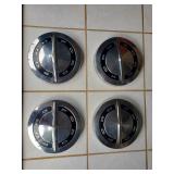 WLE186 - Four 10" Chrome Ford Hubcaps - 1962-64 Ford Galaxie?