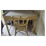 WLE193 - Two-Drawer Rattan Bamboo Style Desk w/Chair