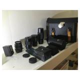 WLE212 - Assorted Camera Accessories - Lens, Filters, Cases, Flash