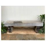 Wle246 Upcycled Lam Beam Wooden Bench