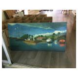 WLE294 - Large 48" x 24" Painting "Pioneer Inn, Lahaina"
