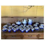 Awp011 B & G Blue & White Floral Porcelain Beverage Ware Made In Denmark