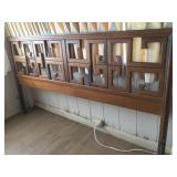 AWP013 - Vintage Queen Size Wood Headboard 