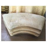 AWP016 - Semi-Round Plush Ottoman w/Wheels - See Photos & Description