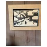 Awp025 Kiyoshi Saito Woodblock Print "Winter in Aizu" - See Description