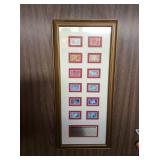 Awp029 Framed U.S. Stamps Of The Lunar New Year - By Hawaii Artist Clarence Lee