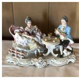 AWP041 - Vintage Collectible Stiffened Lace Porcelain Figurine