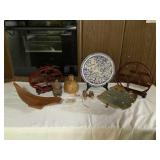 Awp057 Various Collectibles, Pair of Rosewood Display Stands & More