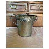 AWP098- Beautiful Vintage Metal Pewter? Vase w/Handles