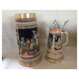 AWP105 - Pair of Vintage Ceramic German Steins