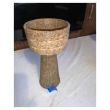 AWP107- Vintage Beautiful Japanese Stone Ikebana Pedestal Vase