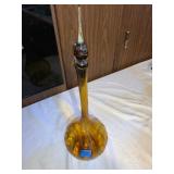 AWP118- Exquisite Vintage Amber Colored Glass Perfume Vase