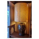AWP125 - Large Ceramic Lamp W/Wood Base - See Description