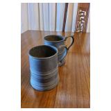 Awp145 Pair of Pewter Mugs w/Maker