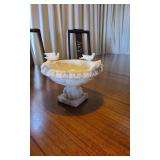 Awp150 Vintage Alabaster Decorative Birdbath