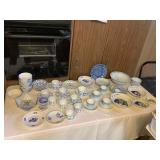 Awp165 Blue & White Porcelain Dishes From Denmark & China