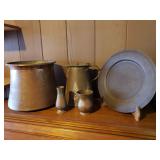 AWP203 - Interesting Metal Wares - Vase, Pitcher, Plate & More