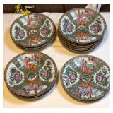AWP236 - Vintage Chinese Famille Rose Medallion Bowls & Plates