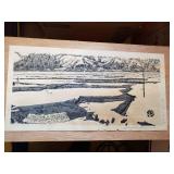 AWP328 - Framed Japanese Woodblock Print by Gihachiro Okuyama (1907-1981) Signed