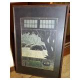 AWP340 - Shiro Kasamatsu Block Print "Garden View of Shisendo Temple" Numbered 86/100
