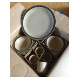 AWP373- Made in Japan 45 pc. Dinner Set Stone Ware "Sandalwood"