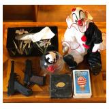 AWP376 - Vintage Porcelain Bozo the Clown Doll, Vintage Water Guns & More 