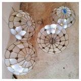 AWP389 - Four Vintage Capiz Shell Lamp Shades