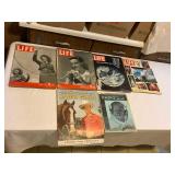 Awp403 Four Vintage Life Magazines & Two Vintage Radio Guide Magazines