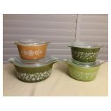 Mms002 Vintage Pyrex Casserole Dishes With Lids