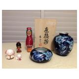 Mms018 Japanese Kokeshi Dolls & Porcelain Collectibles