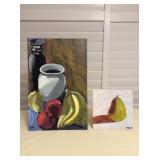 Mms034 Two Original Still Life Paintings