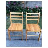 Mms113 Two Solid Wood Chairs