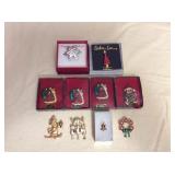 Mms127 Ten Christmas Brooches