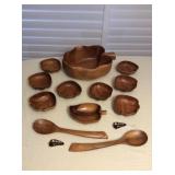 Mms134 Vintage Blair Hawaii Monkey Pod Wood Bowls & More! 
