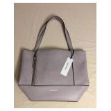 Mms153 Calvin Klein Light Grey Tote Bag New