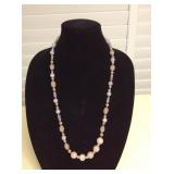 Mms156 Rose Quartz & Amethyst Bead Necklace