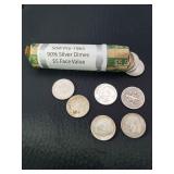 MSS015 - ROLL OF PRE 1965 SILVER DIMES 