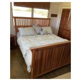 KKE002 King Sized Wooden Bed Frame & Mattress Set