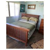 KKE003 Queen Sized Wooden Bed Set