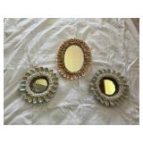KKE008 Three Seashell Mirrors