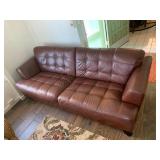 KKE013-Beautiful Brown Leather Sofa
