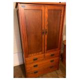 KKE024-Tall Wood Entertainment Armoire 