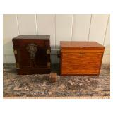 KKE027 Wooden Jewelry Box, Trunk & Trinket Box